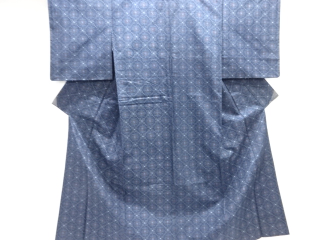 華紋織り出し手織り紬着物